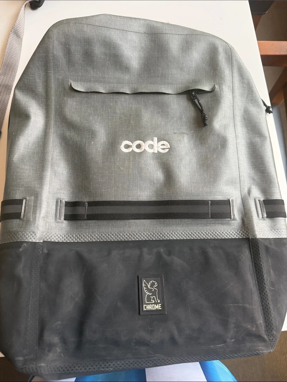 'code' Two-Tone Gray & Black Commuter Backpack